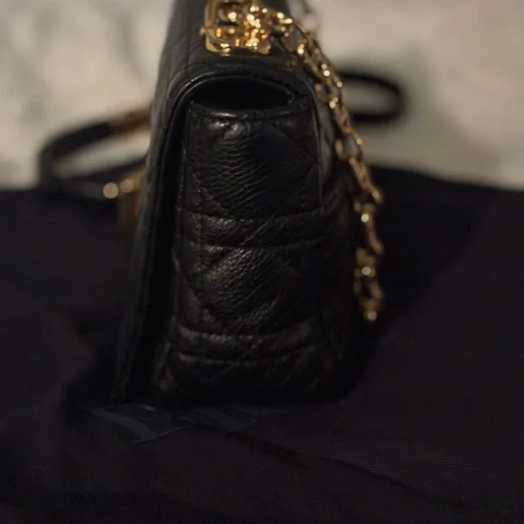 Dior Black Quilted Crossbody Bag with Gold Chain - Picture 6 of 9